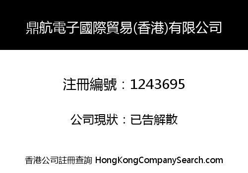 DINGHANG ELECTRONICS INTERNATIONAL TRADE (HK) LIMITED